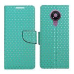 Dhar Flips Aquamarine Dot Flip Cover Nokia 3.4 | Leather Finish | Shock Proof | Magnetic Clouser | Light Weight | Compatible with Nokia 3.4 Cover | Best Designer Cover For Nokia 3.4