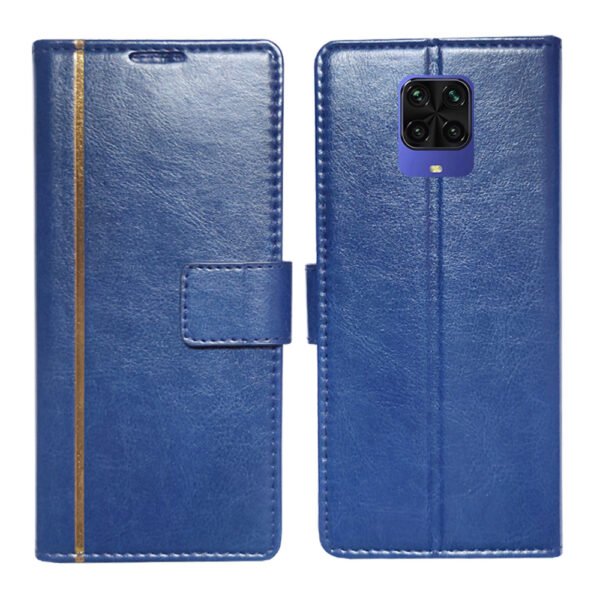 Dhar Flips Blue GP Flip Cover Poco M2 Pro | Leather Finish | Shock Proof | Magnetic Clouser | Light Weight | Compatible with Poco M2 Pro Cover | Best Designer Cover For Poco M2 Pro