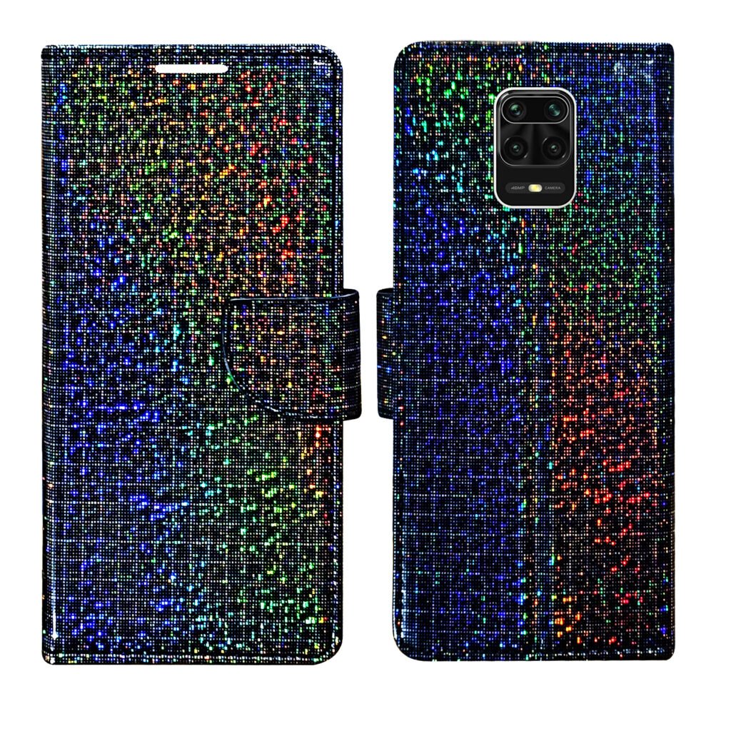 Dhar Flips Glitter Flip Cover Poco M2 Pro | Leather Finish | Shock Proof | Magnetic Clouser | Light Weight | Compatible with Poco M2 Pro Cover | Best Designer Cover For Poco M2 Pro