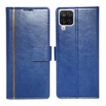 Dhar Flips Blue GP Flip Cover Samsung M42 | Leather Finish | Shock Proof | Magnetic Clouser | Light Weight | Compatible with Samsung M42 Cover | Best Designer Cover For Samsung M42