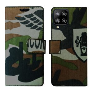 Dhar Flips Army Flip Cover Samsung M42 | Leather Finish | Shock Proof | Magnetic Clouser | Light Weight | Compatible with Samsung M42 Cover | Best Designer Cover For Samsung M42