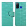 Dhar Flips Aquamarine Dot Flip Cover Tecno Spark 5 Pro | Leather Finish | Shock Proof | Magnetic Clouser | Light Weight | Compatible with Tecno Spark 5 Pro Cover | Best Designer Cover For Tecno Spark 5 Pro