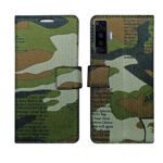 Dhar Flips Army Flip Cover Vivo X50 | Leather Finish | Shock Proof | Magnetic Clouser | Light Weight | Compatible with Vivo X50 Cover | Best Designer Cover For Vivo X50