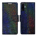 Dhar Flips Glitter Flip Cover Vivo X50 | Leather Finish | Shock Proof | Magnetic Clouser | Light Weight | Compatible with Vivo X50 Cover | Best Designer Cover For Vivo X50