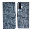 Dhar Flips Grey ATZ Flip Cover Vivo X50 | Leather Finish | Shock Proof | Magnetic Clouser | Light Weight | Compatible with Vivo X50 Cover | Best Designer Cover For Vivo X50