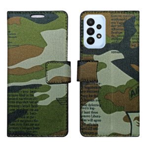 Dhar Flips Army Flip Cover Samsung A23 5G | Leather Finish | Shock Proof | Magnetic Clouser | Light Weight | Compatible with Samsung A23 5G Cover | Best Designer Cover For Samsung A23 5G