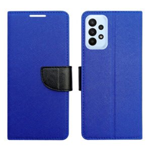 Dhar Flips Blue MRC Flip Cover Samsung A23 5G | Leather Finish | Shock Proof | Magnetic Clouser | Light Weight | Compatible with Samsung A23 5G Cover | Best Designer Cover For Samsung A23 5G