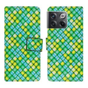 Dhar Flips Mat Green Flip Cover OnePlus 10T 5G | Leather Finish | Shock Proof | Magnetic Clouser | Light Weight | Compatible with OnePlus 10T 5G Cover | Best Designer Cover For OnePlus 10T 5G