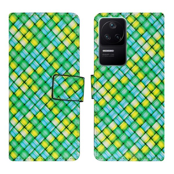 Dhar Flips Mat Green Flip Cover Poco F4 5G | Leather Finish | Shock Proof | Magnetic Clouser | Light Weight | Compatible with Poco F4 5G Cover | Best Designer Cover For Poco F4 5G