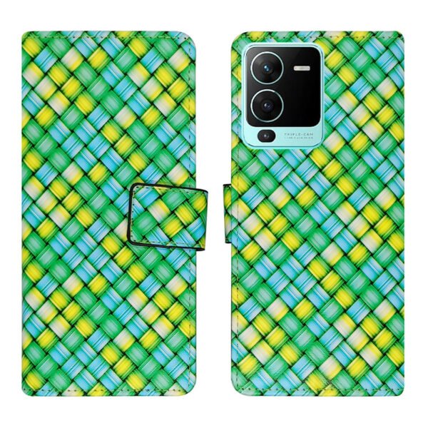 Dhar Flips Mat Green Flip Cover Vivo S15 | Leather Finish | Shock Proof | Magnetic Clouser | Light Weight | Compatible with Vivo S15 Cover | Best Designer Cover For Vivo S15