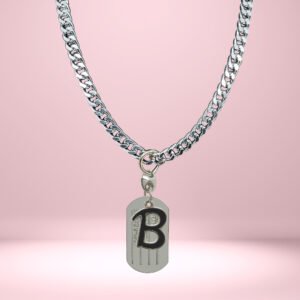D2Fashion B Letter Pendent With Plate Metal Pendant
