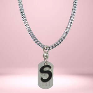 D2Fashion S Letter Pendent With Plate Metal Pendant