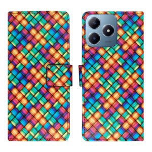 Dhar Flips Mat Mix Flip Cover Realme C63 | Leather Finish | Shock Proof | Magnetic Clouser | Light Weight | Compatible with Realme C63 Cover | Best Designer Cover For Realme C63